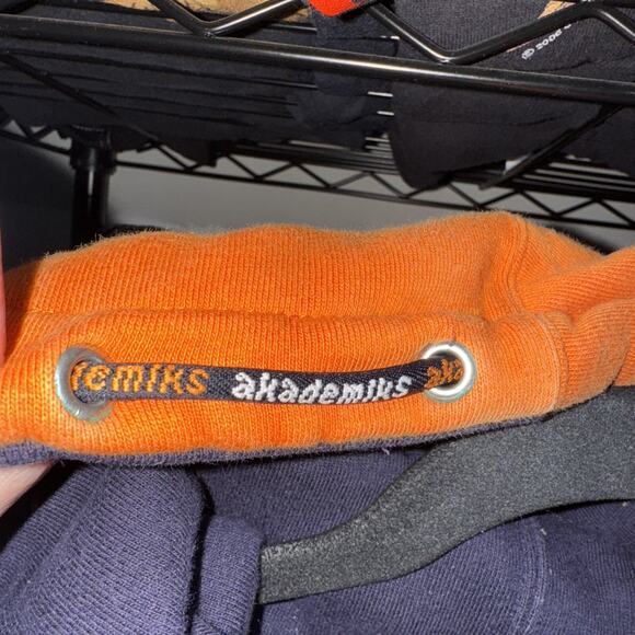 Y2K Akademiks Blue And Orange Zip Up Hoodie Size Xxl - Picture 6 of 8